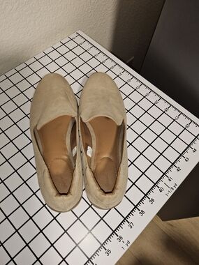 Women's Suede Slip-On Loafers in Beige NWOT